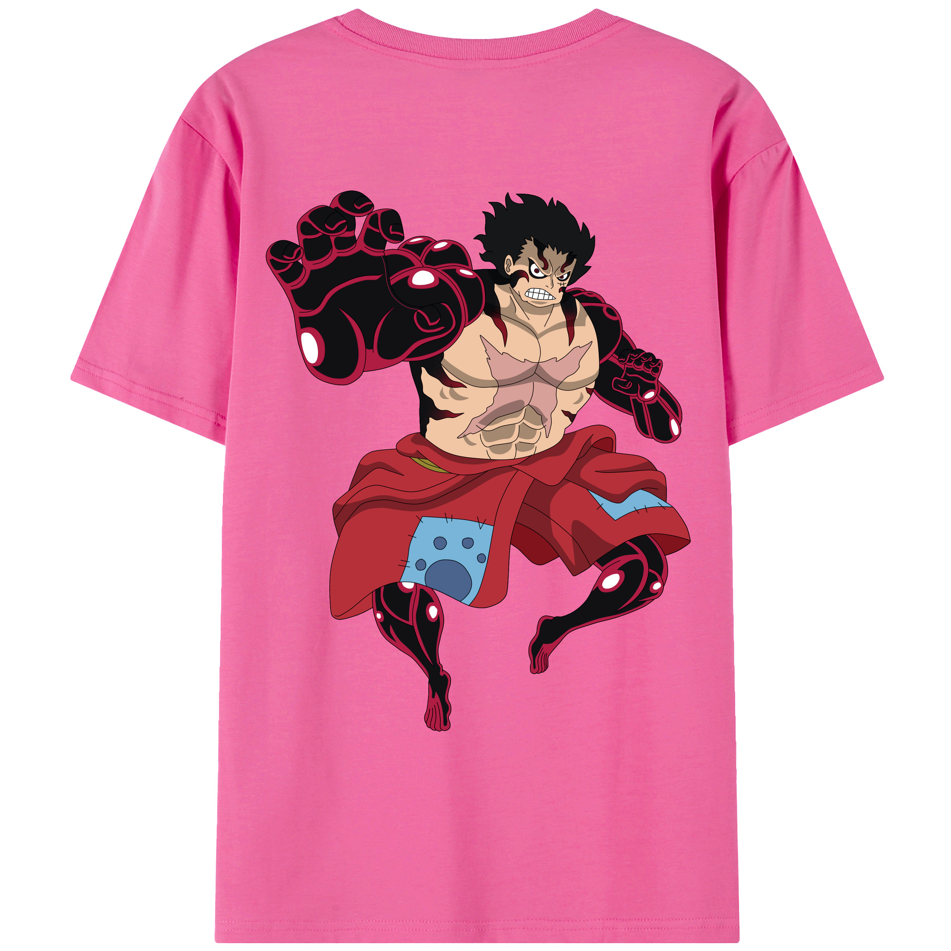 ワンピース モンキー・D・ルフィ ONE PIECE Monkey D. Luffy レディース半袖Tシャツ(バックプリント)